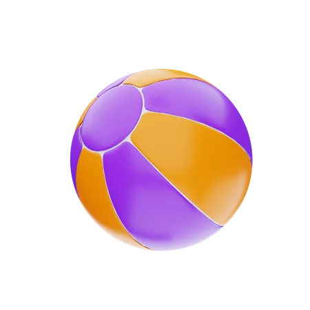 Stripe Beach Ball 3D Icon