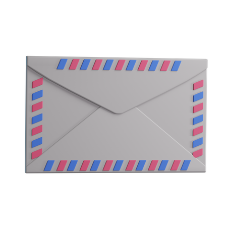 Stripe Envelope 3D Icon
