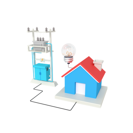 Strom für zu Hause  3D Icon