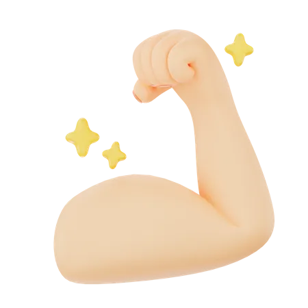 Strong Arm Flexing Hand Gesture  3D Icon