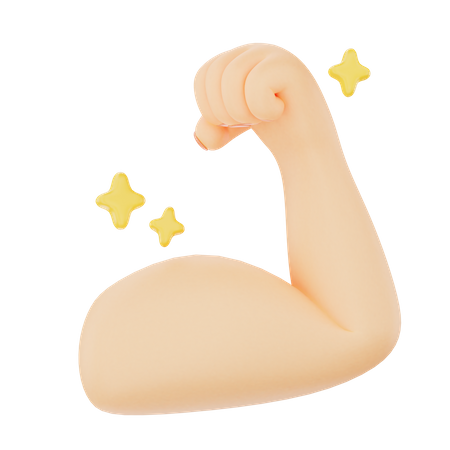 Strong Arm Flexing Hand Gesture  3D Icon