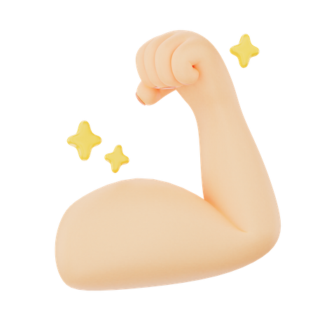 Strong Arm Flexing Hand Gesture  3D Icon
