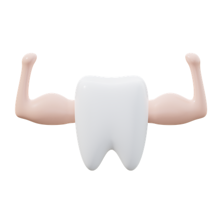 Strong Tooth  3D Icon