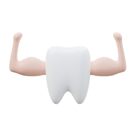 Strong Tooth  3D Icon