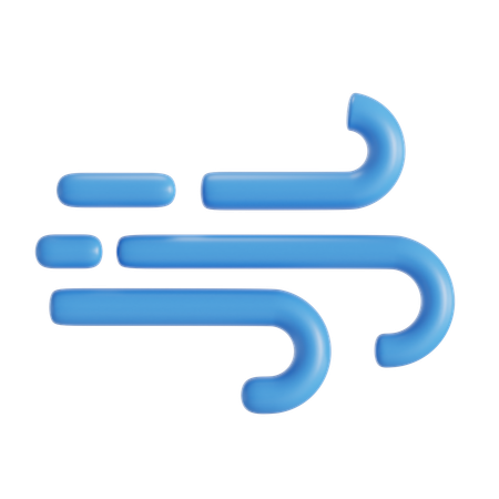 Strong wind  3D Icon