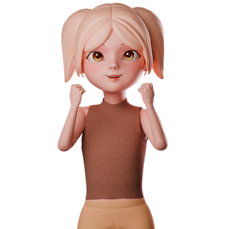 Strong Woman  3D Illustration