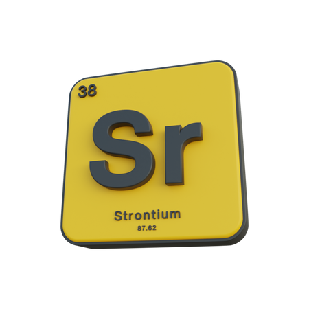 Strontium  3D Illustration