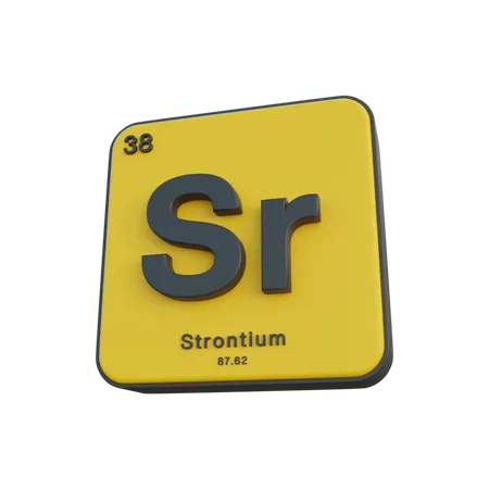 Strontium  3D Illustration