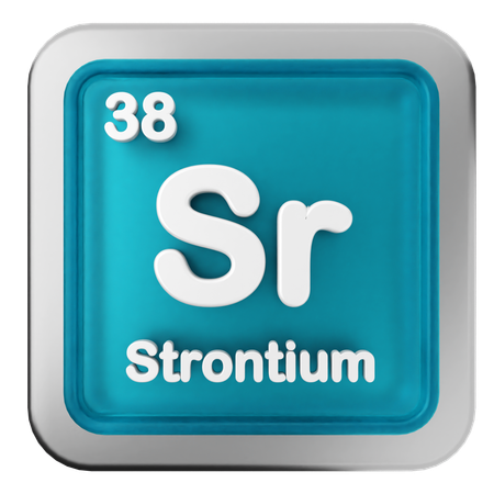 Strontium Periodic Table  3D Icon