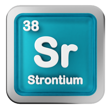 Tableau périodique du strontium  3D Icon