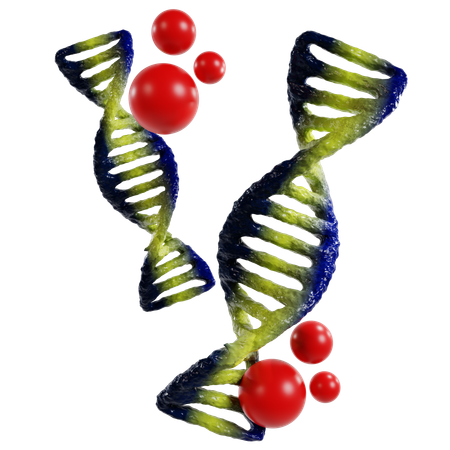 Structure de la double hélice de l'ADN pour la recherche génétique  3D Icon