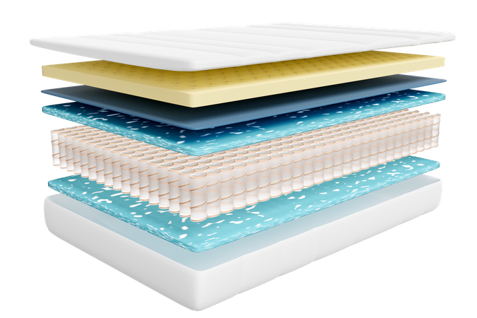 Structure du matelas en feuille  3D Icon