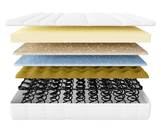 Structure du matelas en feuille  3D Icon