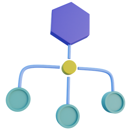 Structure hiérarchique  3D Icon