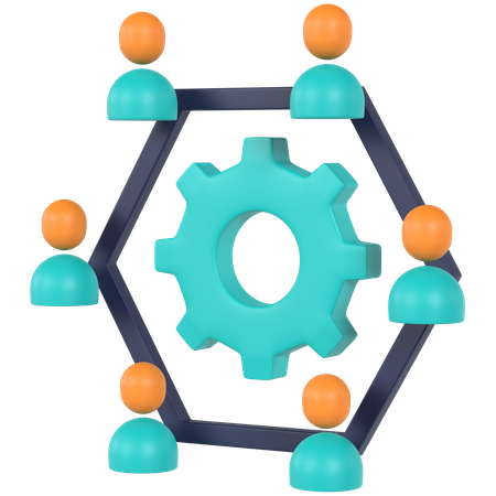 Structure d'organisation  3D Illustration