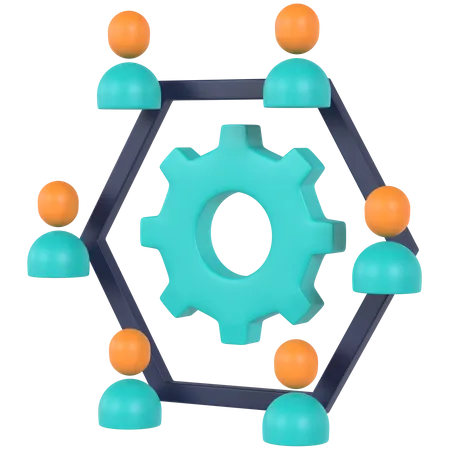 Structure d'organisation  3D Illustration
