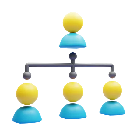 Structure organisationnelle  3D Icon