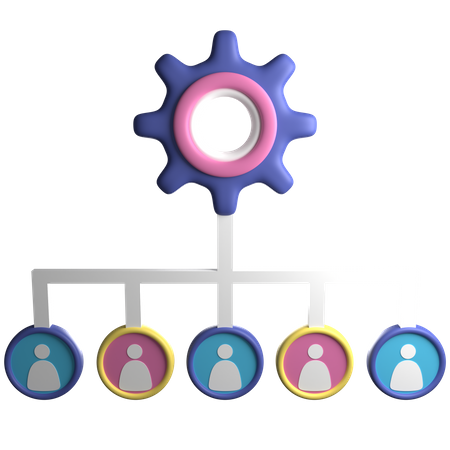 Structure organisationnelle de l'entreprise  3D Icon