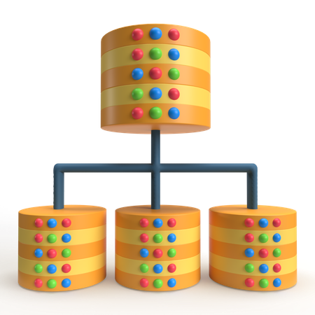 Structured Database  3D Icon