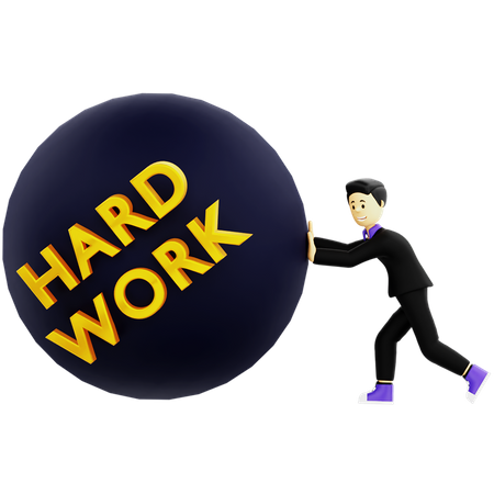 Struggling for success 3D Icon