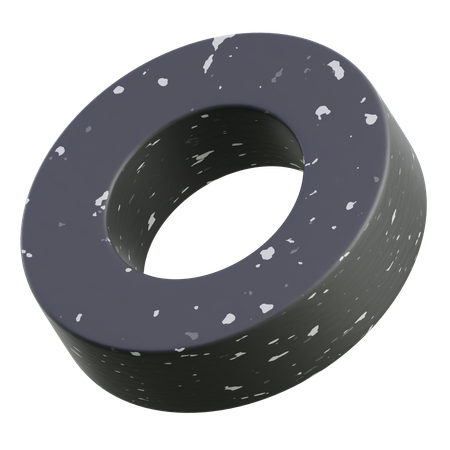 Strukturierter Torusring  3D Icon