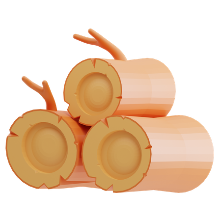 Holzstück  3D Icon