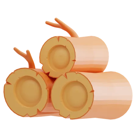 Holzstück  3D Icon