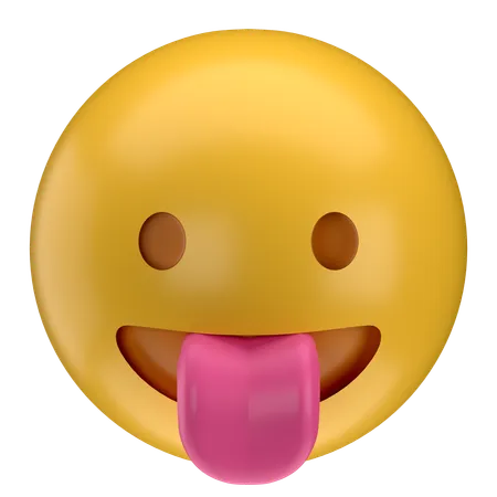 Stuck Out Tongue Emoji  3D Icon