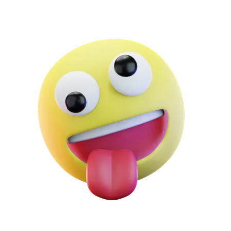 Stuck Out Tongue Winking Eye  3D Icon