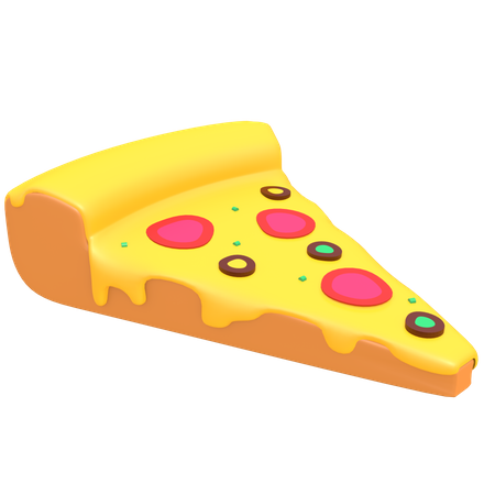 Stück Pizza  3D Illustration