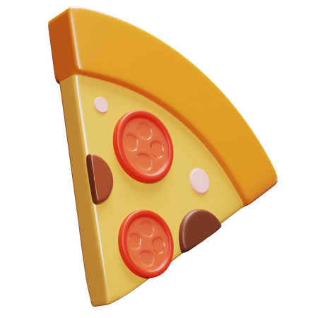 Stück Pizza  3D Icon