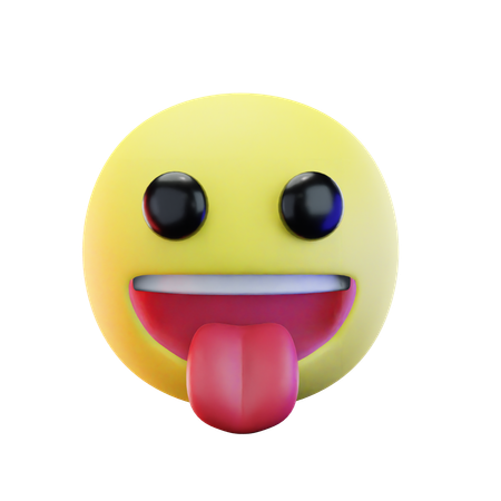 Stuck Tongue Out Emoji  3D Icon