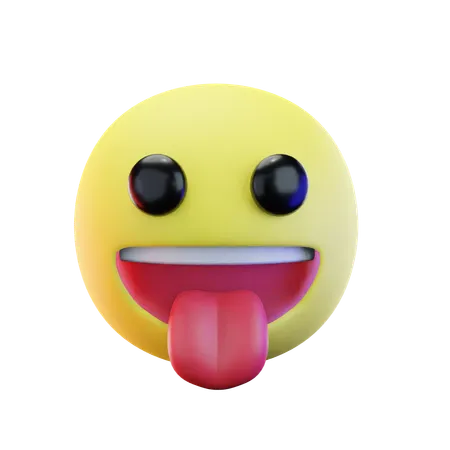 3 D Render Stuck Out Tongue Emoji 3 D Illustration 3D Icon