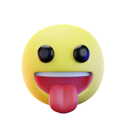 Stuck Tongue Out Emoji  3D Icon