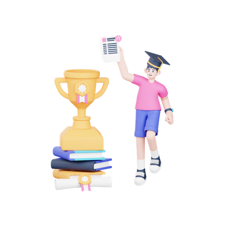 Student achievements  3D Illustration