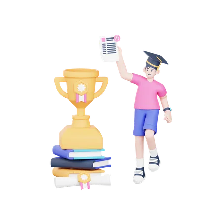 Student achievements  3D Illustration