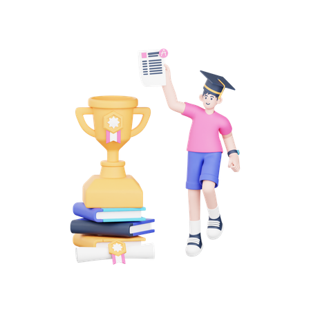 Student achievements  3D Illustration