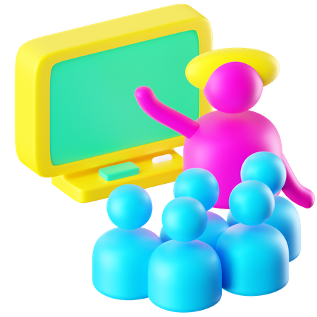 Student and Teacher 3D Icon