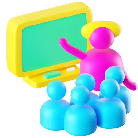 Student and Teacher 3D Icon