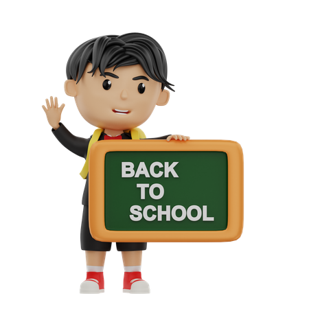 Student Back To School  3D Illustration