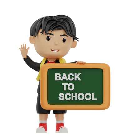 Student Back To School  3D Illustration