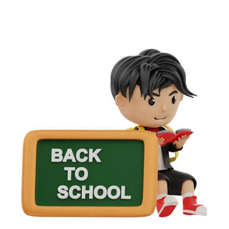 Student Back To School  3D Illustration