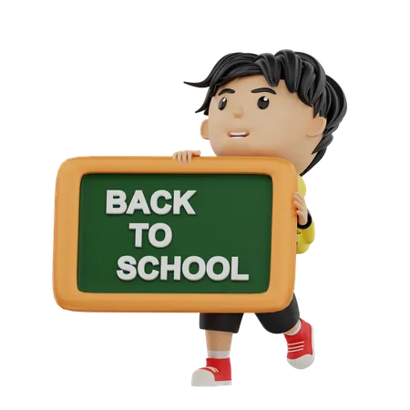 Student Back To School  3D Illustration