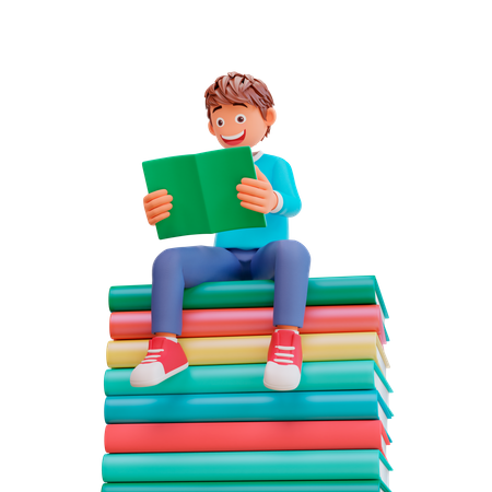 Student back to school and study in the sky  3D Icon