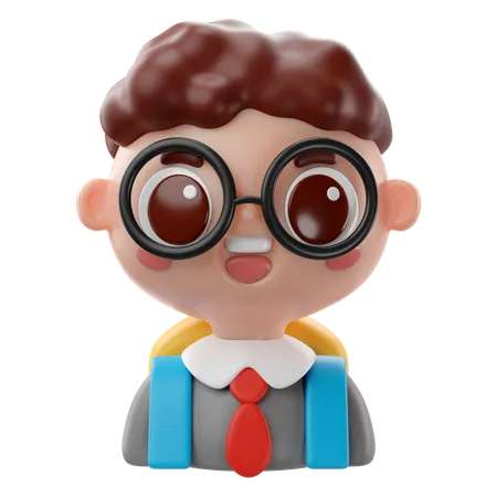 3 D Illustration Student Boy Of Back To School Icon 3D Icon