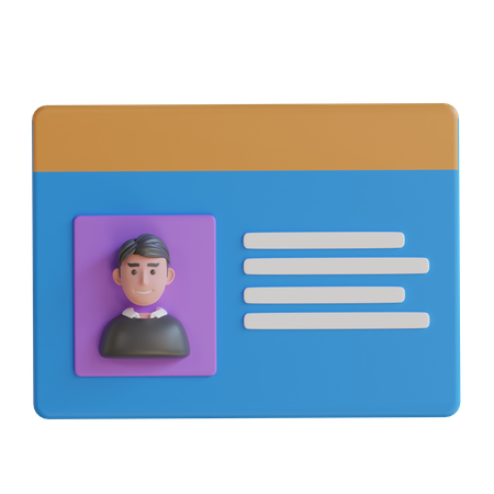 Student Card  3D Icon