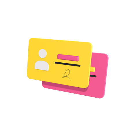 Student Card  3D Icon