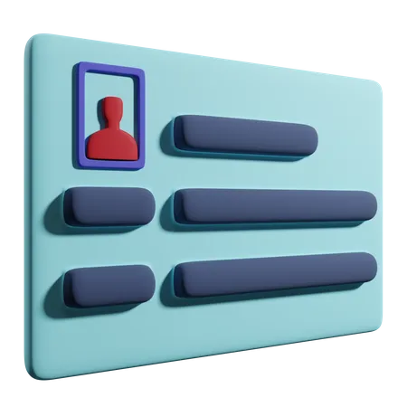 Student Card 3D Icon