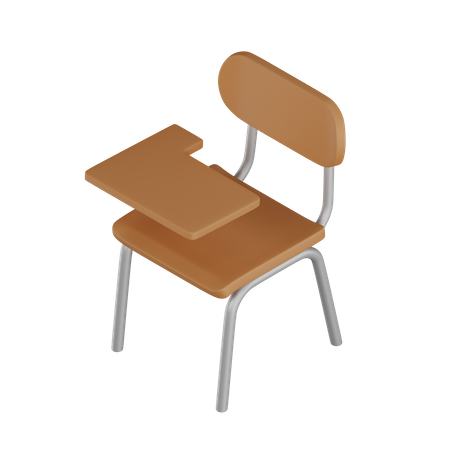 Student Chair  3D Illustration