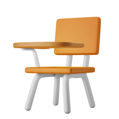 Student Chair  3D Illustration